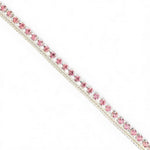 Pink 1 x Silver Anklet Women's Indian Fashion Accessories