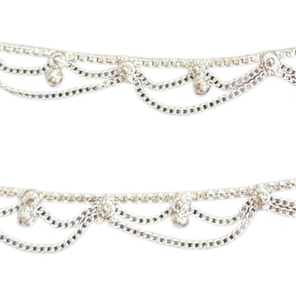 Silver White Set Anklet Women's Indian Fashion Accessories
