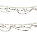Silver White Set Anklet Women's Indian Fashion Accessories