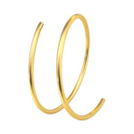 Double Spiral Gold nose ring for a pierced nose