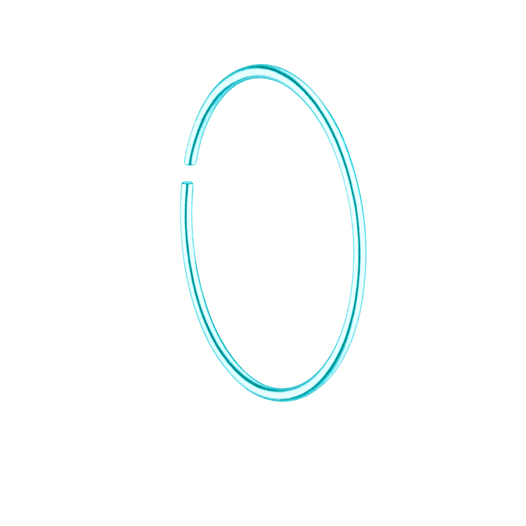 Simple Neon Teal Nose Ring For Pierced And Non Pierced Nose