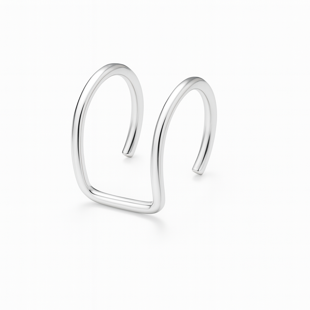 Double Spiral Silver nose ring fake nose ring no piercing required