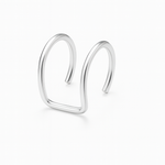 Double Spiral Silver nose ring fake nose ring no piercing required