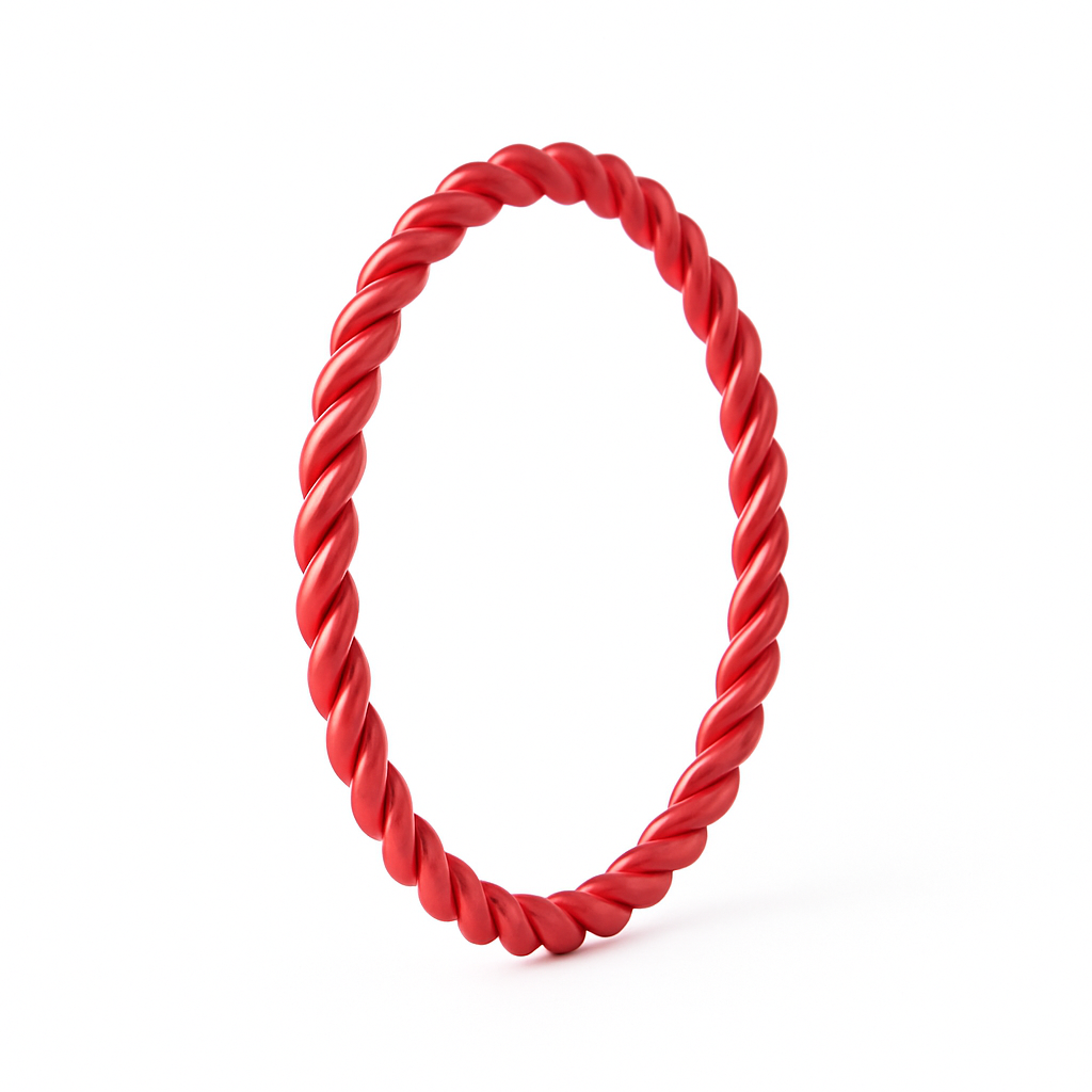 Spiral Neon Red Nose Ring For Pierced And Non Pierced Nose