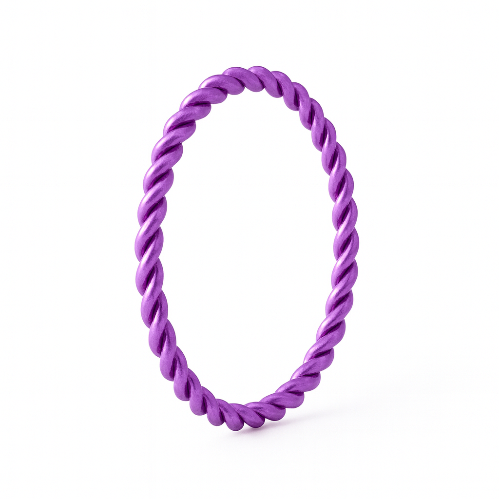 Spiral Neon Purple Nose Ring For Pierced And Non Pierced Nose