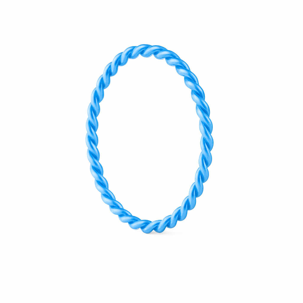 Spiral Neon Blue Nose Ring For Pierced And Non Pierced Nose