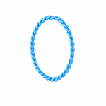 Spiral Neon Blue Nose Ring For Pierced And Non Pierced Nose