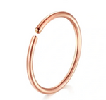 Simple Rose Gold Nose Ring for pierced and non pierced nose