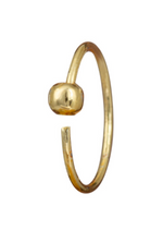 Gold Ball Nose Ring For Pierced & Non Pierced Nose